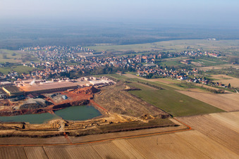 Kuhlendorf dans le département Bas Rhin, France hors des airs