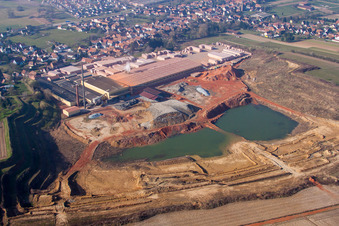 Kuhlendorf dans le département Bas Rhin, France depuis l'avion