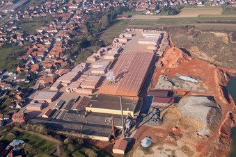Niederbetschdorf dans le département Bas Rhin, France hors des airs