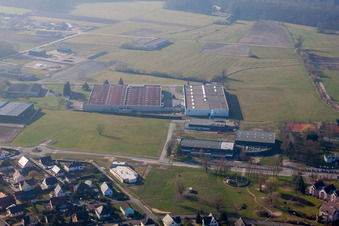 Niederbetschdorf dans le département Bas Rhin, France vue d'en haut