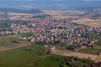 Photographie aérienne de Champs agricoles et terres agricoles à Surbourg dans le département Bas Rhin, France