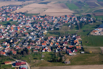 Surbourg dans le département Bas Rhin, France vue du ciel