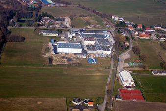 Enregistrement par drone de Surbourg dans le département Bas Rhin, France