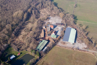 Surbourg dans le département Bas Rhin, France vu d'un drone