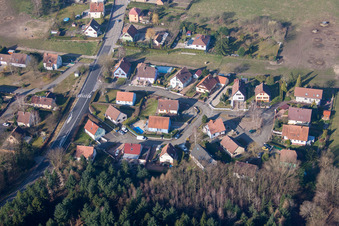 Vue oblique de Walbourg dans le département Bas Rhin, France