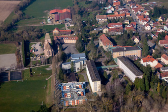 Walbourg dans le département Bas Rhin, France d'en haut
