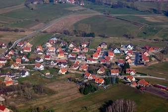 Walbourg dans le département Bas Rhin, France vue d'en haut