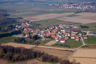 Walbourg dans le département Bas Rhin, France vue du ciel