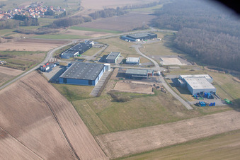 Eschbach dans le département Bas Rhin, France du point de vue du drone