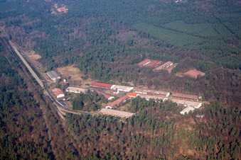 Schweighouse-sur-Moder dans le département Bas Rhin, France d'en haut