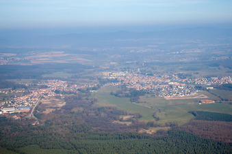 Schweighouse-sur-Moder dans le département Bas Rhin, France hors des airs