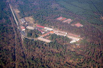 Schweighouse-sur-Moder dans le département Bas Rhin, France vue d'en haut