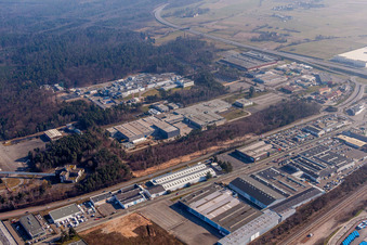 Schweighouse-sur-Moder dans le département Bas Rhin, France depuis l'avion
