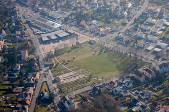 Enregistrement par drone de Haguenau dans le département Bas Rhin, France