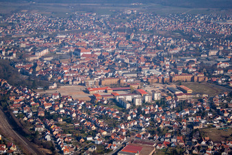Haguenau dans le département Bas Rhin, France d'un drone