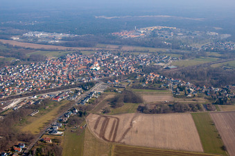 Haguenau dans le département Bas Rhin, France vue du ciel