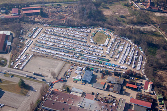 Haguenau dans le département Bas Rhin, France du point de vue du drone