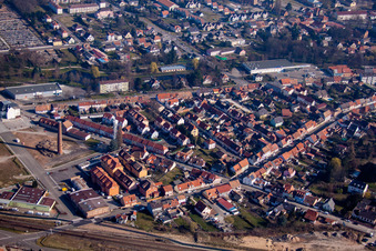 Bischwiller dans le département Bas Rhin, France vue du ciel