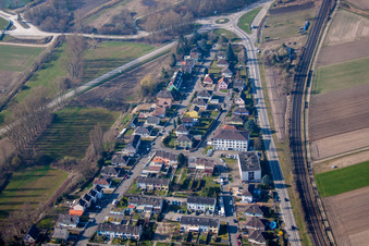 Vue d'oiseau de Bischwiller dans le département Bas Rhin, France