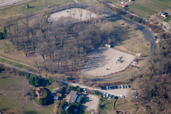 Gambsheim dans le département Bas Rhin, France hors des airs