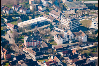 Vue aérienne de Administration locale Kork à le quartier Kork in Kehl dans le département Bade-Wurtemberg, Allemagne