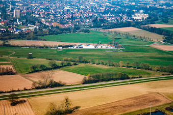 Photographie aérienne de Aéroport à le quartier Sundheim in Kehl dans le département Bade-Wurtemberg, Allemagne