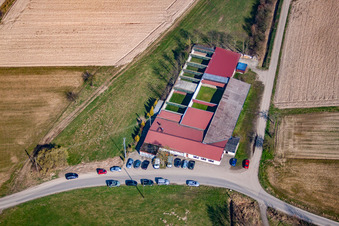 Vue aérienne de Champ de tir du KKSG Kork 1925 eV à le quartier Kork in Kehl dans le département Bade-Wurtemberg, Allemagne