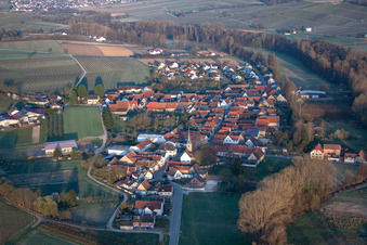 Quartier Klingen in Heuchelheim-Klingen dans le département Rhénanie-Palatinat, Allemagne vue d'en haut