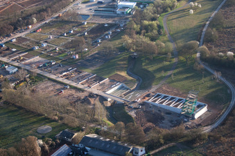 Vue aérienne de Parc du State Garden Show à Landau in der Pfalz dans le département Rhénanie-Palatinat, Allemagne