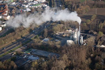 Vue oblique de Usine d'asphalte à Landau in der Pfalz dans le département Rhénanie-Palatinat, Allemagne