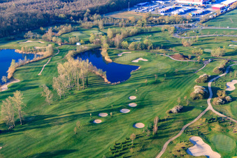 Photographie aérienne de Golf Course Landgut Dreihof - GOLF absolu le matin à le quartier Dreihof in Essingen dans le département Rhénanie-Palatinat, Allemagne