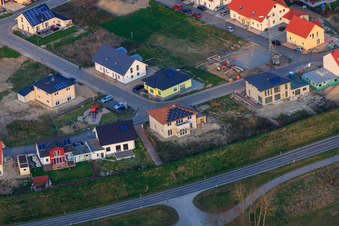 Vue aérienne de Falkenweg à Jockgrim dans le département Rhénanie-Palatinat, Allemagne