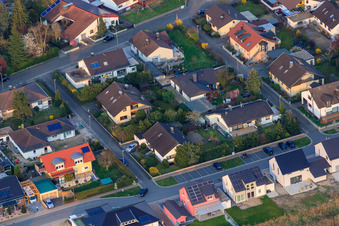 Vue aérienne de Chemin d'Erfenstein à Jockgrim dans le département Rhénanie-Palatinat, Allemagne