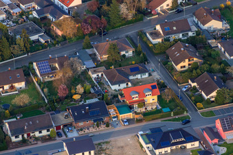 Vue aérienne de Chemin d'Erfenstein à Jockgrim dans le département Rhénanie-Palatinat, Allemagne