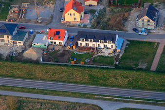 Enregistrement par drone de Forstlandallee à Jockgrim dans le département Rhénanie-Palatinat, Allemagne