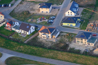 Vue aérienne de Falkenweg x Forstlandallee à Jockgrim dans le département Rhénanie-Palatinat, Allemagne