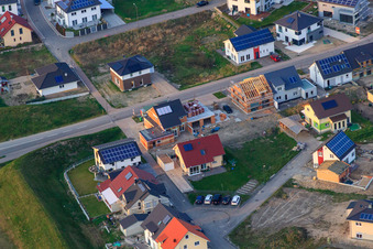 Vue aérienne de Falkenweg x Vogelring à Jockgrim dans le département Rhénanie-Palatinat, Allemagne