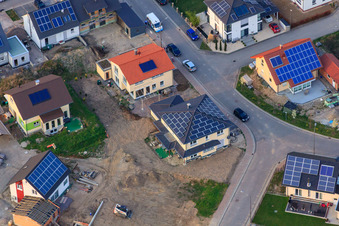 Vue aérienne de Bague d'oiseau x Chemin des hiboux à Jockgrim dans le département Rhénanie-Palatinat, Allemagne