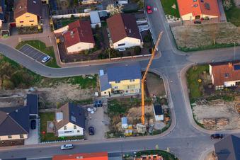 Vue aérienne de Rue Danziger à Jockgrim dans le département Rhénanie-Palatinat, Allemagne