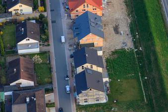 Vue aérienne de Forstlandallee à Jockgrim dans le département Rhénanie-Palatinat, Allemagne