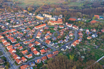 Vue oblique de Bague fleur à Jockgrim dans le département Rhénanie-Palatinat, Allemagne