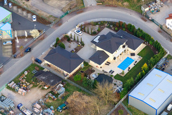 Vue aérienne de Lasertronic à Jockgrim dans le département Rhénanie-Palatinat, Allemagne