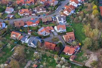 Vue aérienne de Rue des Orchidées à Jockgrim dans le département Rhénanie-Palatinat, Allemagne