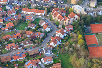 Bague fleur à Jockgrim dans le département Rhénanie-Palatinat, Allemagne d'en haut