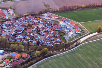 Vue oblique de À Niederhorst à Leimersheim dans le département Rhénanie-Palatinat, Allemagne