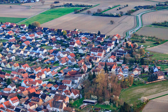 Vue aérienne de Mühlstr à Leimersheim dans le département Rhénanie-Palatinat, Allemagne
