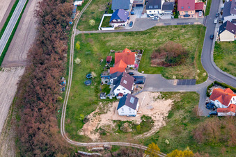 Quartier Hardtwald in Neupotz dans le département Rhénanie-Palatinat, Allemagne vu d'un drone
