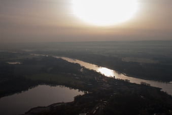 Vue aérienne de Lauterbourg dans le département Bas Rhin, France