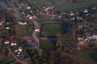 Lauterbourg dans le département Bas Rhin, France d'en haut