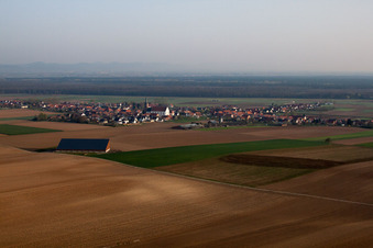 Schleithal dans le département Bas Rhin, France d'en haut